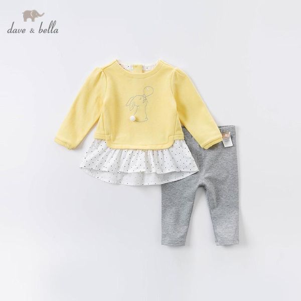 db14833 dave bella autumn baby girls fashion cartoon print dots clothing sets kids cute sets children 2 pcs suit, White
db14833 dave bella autumn baby girls fashion cartoon print dots clothing sets kids cute sets children 2 pcs suit, White