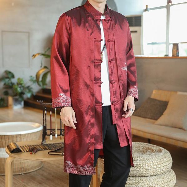 new trench male vintage autumn winter long trench coat men casual loose chinese type coat jacket men overcoat streetwear clothes1, Tan;black
new trench male vintage autumn winter long trench coat men casual loose chinese type coat jacket men overcoat streetwear clothes1, Tan;black