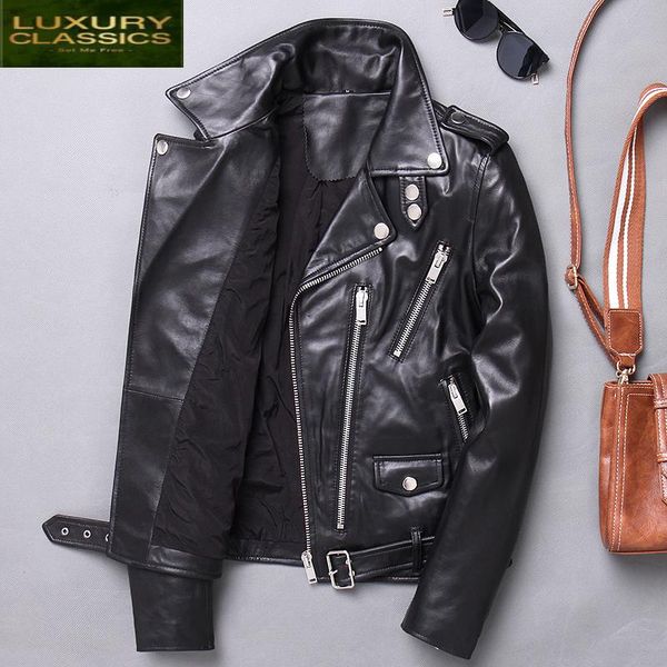 women's leather & faux real streetwear 100% coat female natural sheepskin women moto genuine jacket winter autumn coats 176, Black
women's leather & faux real streetwear 100% coat female natural sheepskin women moto genuine jacket winter autumn coats 176, Black