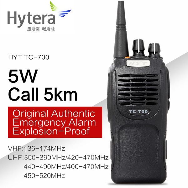 walkie talkie original hytera hyt tc-700 walkie-talkie handheld explosion-proof professional level emergency alarm vhf uhf
walkie talkie original hytera hyt tc-700 walkie-talkie handheld explosion-proof professional level emergency alarm vhf uhf