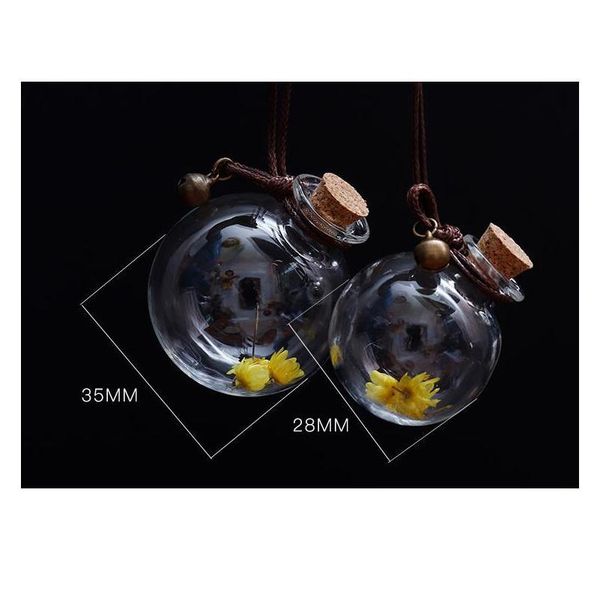 28/35mm perfume essential oil vial glass round ball orb wish glass bottle jars pendant with cork findings jewelr jllxjy, Black
28/35mm perfume essential oil vial glass round ball orb wish glass bottle jars pendant with cork findings jewelr jllxjy, Black