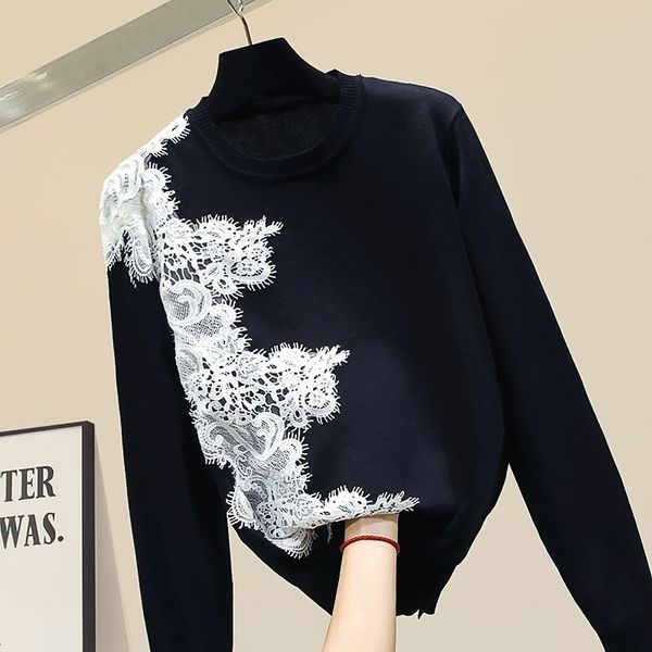 sweater women lace sweater new women's sweaters spring autumn womens sweater jumper pull femme nancylim 201023, White;black
sweater women lace sweater new women's sweaters spring autumn womens sweater jumper pull femme nancylim 201023, White;black
