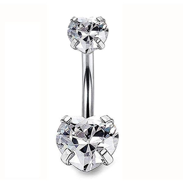 love heart zircon crystal body jewelry stainless steel rhinestone navel & bell button piercing rings for women gift silver color eben1
love heart zircon crystal body jewelry stainless steel rhinestone navel & bell button piercing rings for women gift silver color eben1