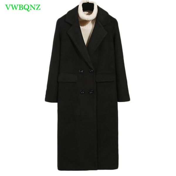 women's wool & blends winter fashion women loose coat long sleeve medium jacket female thicken warm black woolen a718
women's wool & blends winter fashion women loose coat long sleeve medium jacket female thicken warm black woolen a718