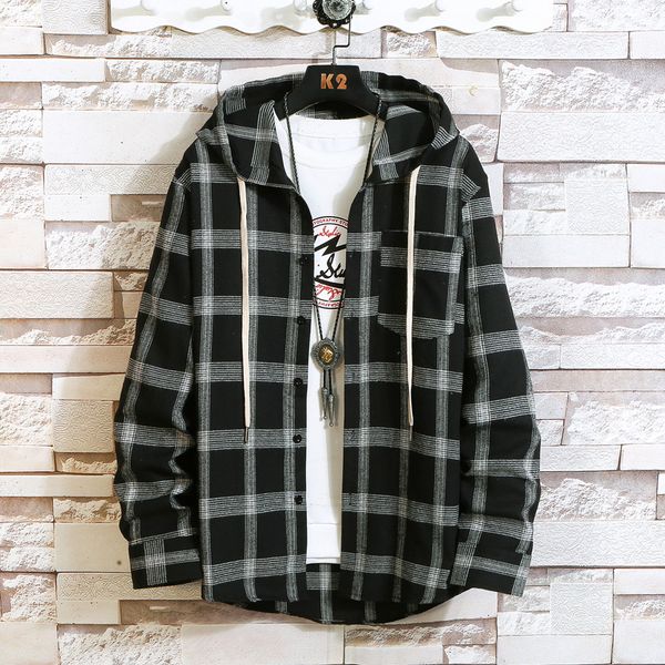 2021 new summer chess style with hip hop punk hood flannel shirt fashion clothes q9v4, White;black
2021 new summer chess style with hip hop punk hood flannel shirt fashion clothes q9v4, White;black