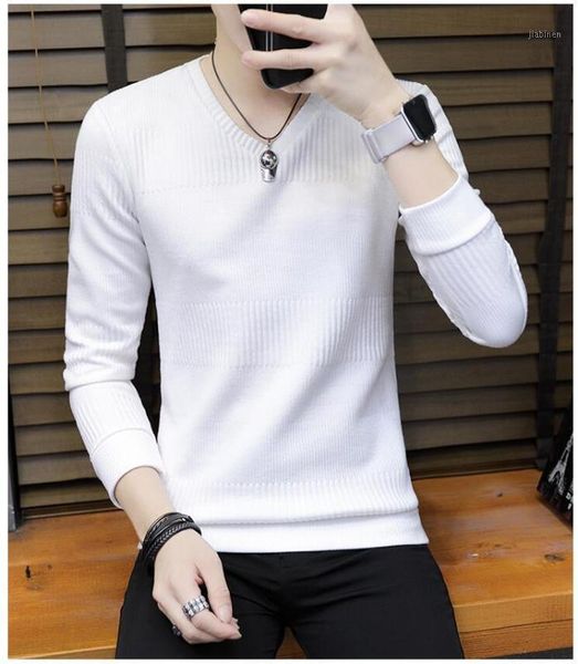 winter 2020 new sweater men's thicker v-neck knitted sweater, slimming and underwear fashion1, White;black
winter 2020 new sweater men's thicker v-neck knitted sweater, slimming and underwear fashion1, White;black