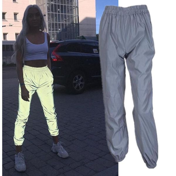 women fashion flash reflective pants joggers hip hop dance show party night loose casual trousers streetwear female sweatpants, Black;blue
women fashion flash reflective pants joggers hip hop dance show party night loose casual trousers streetwear female sweatpants, Black;blue