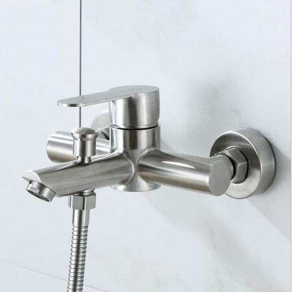 pull 304 stainless steel triple bath faucet bathroom shower set simple shower faucet1
pull 304 stainless steel triple bath faucet bathroom shower set simple shower faucet1