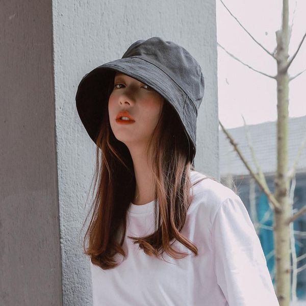 wide brim hats bucket hat women 2021 casual simple double-sided solid corduroy literature and art trend joker dome sun shade cap xy5046, Blue;gray
wide brim hats bucket hat women 2021 casual simple double-sided solid corduroy literature and art trend joker dome sun shade cap xy5046, Blue;gray