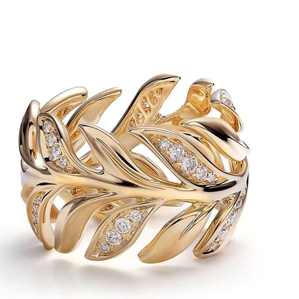 new trendy gold color leaves band women rings inlaid cz metallic versatile girl party ring daily wearable fashion jewelry, Silver
new trendy gold color leaves band women rings inlaid cz metallic versatile girl party ring daily wearable fashion jewelry, Silver