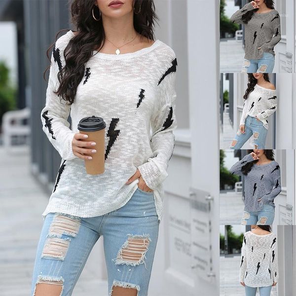 womens fashion round neck long sleeve knit casual loose print sweaters long warm sweater jumper1, White;black
womens fashion round neck long sleeve knit casual loose print sweaters long warm sweater jumper1, White;black
