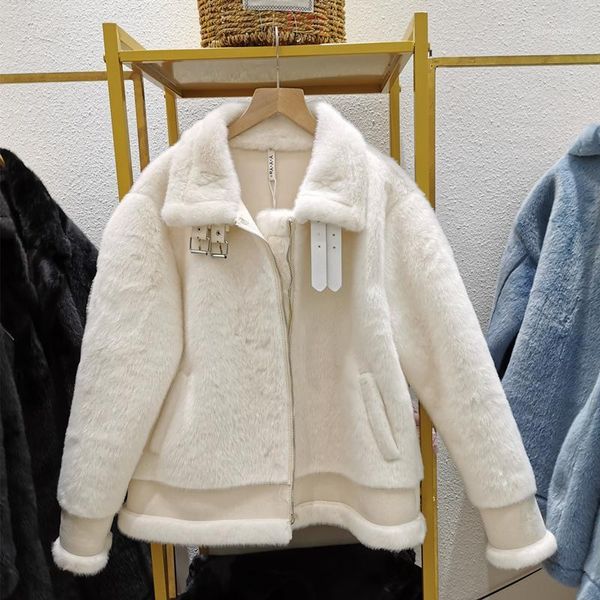 korean faux mink cashmere fur jacket women winter loose thick warm short lambswool soft plush coat motorcycle outwear tide h8091, Black
korean faux mink cashmere fur jacket women winter loose thick warm short lambswool soft plush coat motorcycle outwear tide h8091, Black