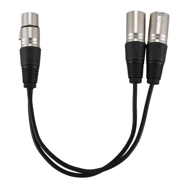 new 3pin xlr female jack to dual 2 male plug y splitter cable adaptor 1 ft cord
new 3pin xlr female jack to dual 2 male plug y splitter cable adaptor 1 ft cord