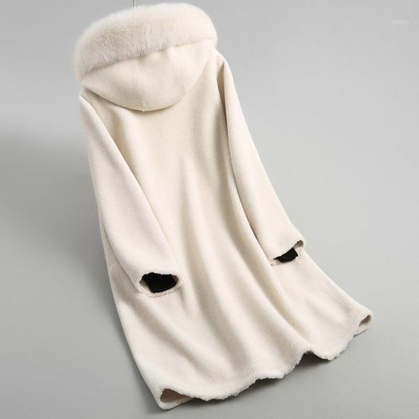 women's fur & faux women sheep shearling jacket real wool coat female 2021 warm winter coats natural collar hooded 38332 yq39281, Black
women's fur & faux women sheep shearling jacket real wool coat female 2021 warm winter coats natural collar hooded 38332 yq39281, Black