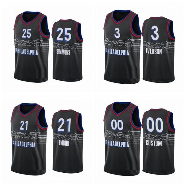 2020/21 men jersey ben 25 joel simmons embiid 3 iverson philadelphia 76ers city black basketball jersey, Black;red
2020/21 men jersey ben 25 joel simmons embiid 3 iverson philadelphia 76ers city black basketball jersey, Black;red