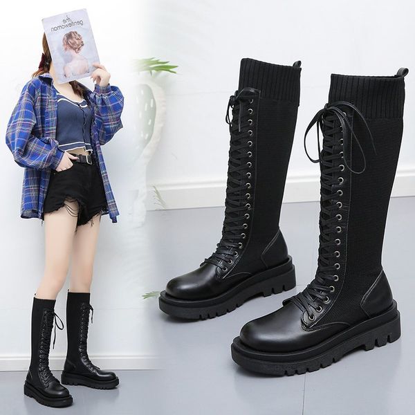 boots women warm knee-high square heels shoes woman lace-up ladies casual long fashion autumn booties zapatos de mujer, Black
boots women warm knee-high square heels shoes woman lace-up ladies casual long fashion autumn booties zapatos de mujer, Black