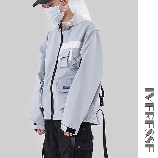 hip hop patchwork multi pockets hooded trench men jacket harajuku fashion casual ribbon windbreaker coat streetwear outerwear1, Black;brown
hip hop patchwork multi pockets hooded trench men jacket harajuku fashion casual ribbon windbreaker coat streetwear outerwear1, Black;brown