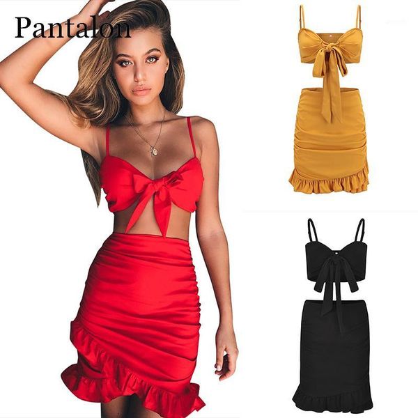 pantalon crop two pieces set women bow knot and skirt ruffle 2 piece set wrap bottom skirt conjunto feminino costume1, White
pantalon crop two pieces set women bow knot and skirt ruffle 2 piece set wrap bottom skirt conjunto feminino costume1, White