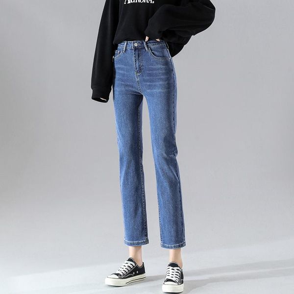 women's jeans 2021 women loose winter warm lady plus velvet baggy cropped pants student straight denim high waist trousers, Blue
women's jeans 2021 women loose winter warm lady plus velvet baggy cropped pants student straight denim high waist trousers, Blue