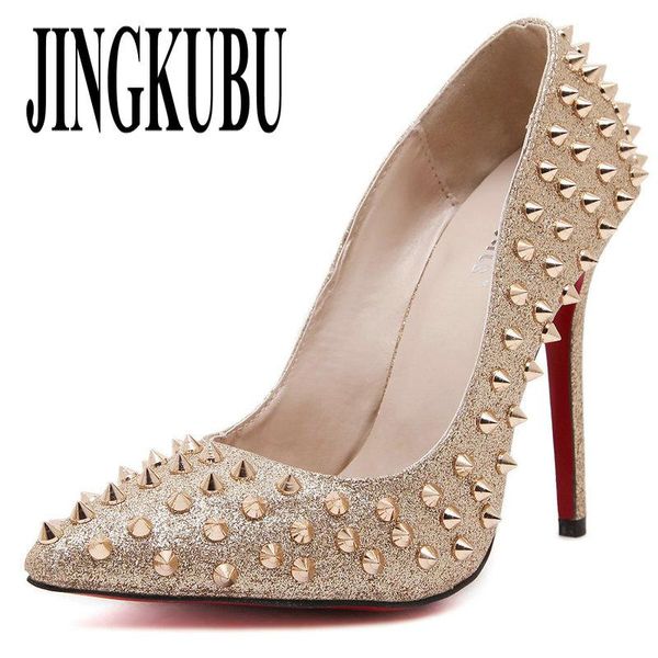 dress shoes jingkubu 2021 women gold rivet pumps pointed and thin comfortable nightclub party high-heeled, Black
dress shoes jingkubu 2021 women gold rivet pumps pointed and thin comfortable nightclub party high-heeled, Black