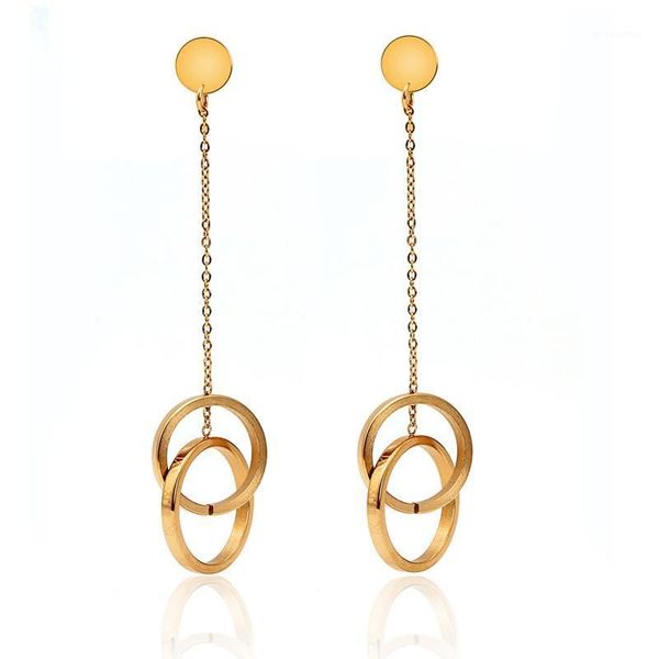 luxury 316l stainless steel drop earrings woman gold plating hollow-out circle long dangling earring female party jewelry gift1, Silver
luxury 316l stainless steel drop earrings woman gold plating hollow-out circle long dangling earring female party jewelry gift1, Silver