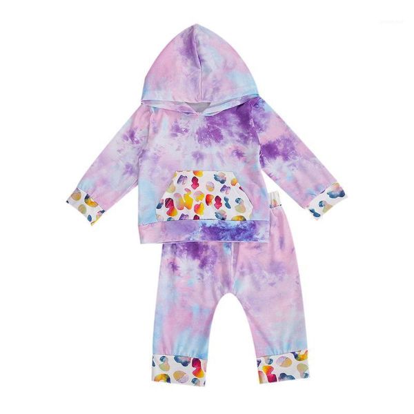 kids fall girl trousers dye printed o-neck long sleeve casual kangaroo pocket sports hat blouse comfortable printing suit1, White 
kids fall girl trousers dye printed o-neck long sleeve casual kangaroo pocket sports hat blouse comfortable printing suit1, White