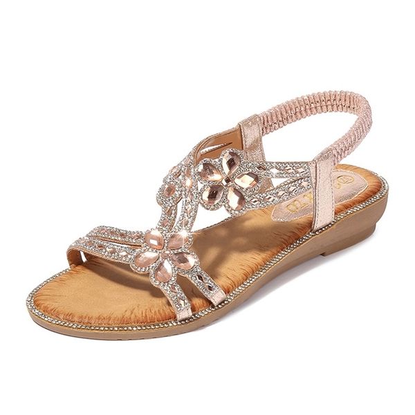 sagace bohemia summer women bling flower crystal flat sandals beach casual outside ladies shoes y200323, Black
sagace bohemia summer women bling flower crystal flat sandals beach casual outside ladies shoes y200323, Black
