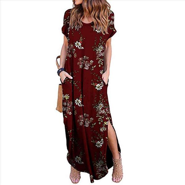 summer dress women's short sleeve with pockets floral print dress ladies maxi long sundress robe femme plus size vestidos, Black;gray
summer dress women's short sleeve with pockets floral print dress ladies maxi long sundress robe femme plus size vestidos, Black;gray