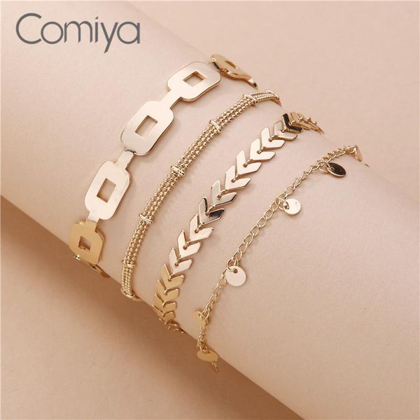 comiya korean bracelets for women gold color zinc alloy links chain charms bracelet pulseira multi layers geometric jewelry, Black
comiya korean bracelets for women gold color zinc alloy links chain charms bracelet pulseira multi layers geometric jewelry, Black