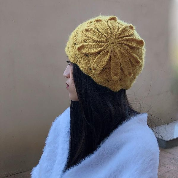 beanie/skull caps women autumn and winter retro elegant flower beret warm hand-knitted wool hat, Blue;gray
beanie/skull caps women autumn and winter retro elegant flower beret warm hand-knitted wool hat, Blue;gray