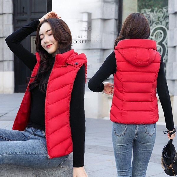 women's vests korean autumn winter short cotton vest women slim sleeveless hooded coats female solid waistcoat detachable hat outerwear, Black;white
women's vests korean autumn winter short cotton vest women slim sleeveless hooded coats female solid waistcoat detachable hat outerwear, Black;white