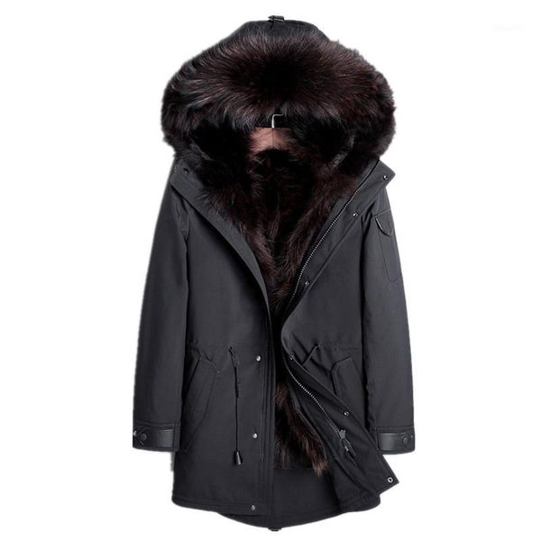 real fur coat winter jacket men real raccoon fur parka men streetwear long coats warm parkas plus size 5xl winterjas heren y18061, Black
real fur coat winter jacket men real raccoon fur parka men streetwear long coats warm parkas plus size 5xl winterjas heren y18061, Black