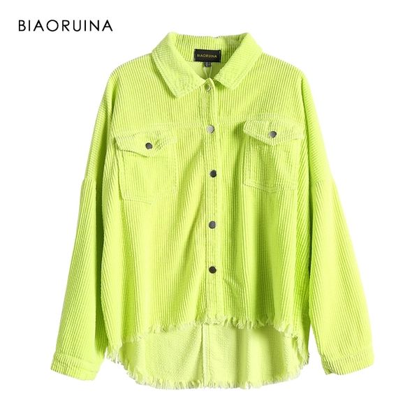 biaoruina korean style women green corduroy solid jacket turn-down collar female loose safari style jacket coat tassles y200101, Black;brown
biaoruina korean style women green corduroy solid jacket turn-down collar female loose safari style jacket coat tassles y200101, Black;brown