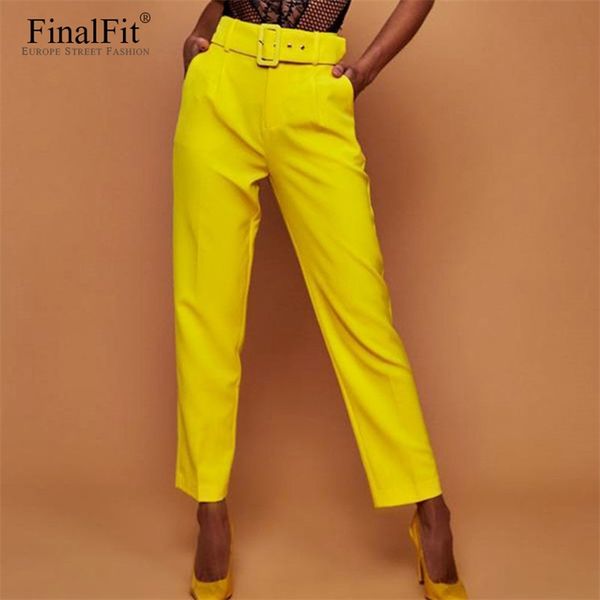 casual pants high waist autumn belted straight leg slacks office lady suit pants women trousers y200114, Black;white
casual pants high waist autumn belted straight leg slacks office lady suit pants women trousers y200114, Black;white