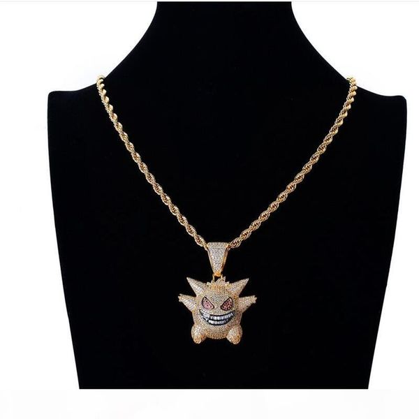 gengar pendant necklace designer hip hop jewelry full rhinestone bling ice out gold silver necklaces with 24 inch chain for women men gift
gengar pendant necklace designer hip hop jewelry full rhinestone bling ice out gold silver necklaces with 24 inch chain for women men gift