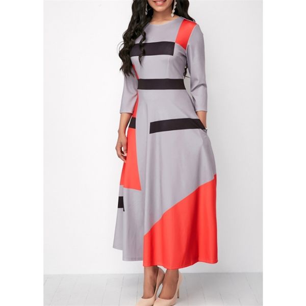 summer autumn women casual plus size slim striped ball gown maxi dresses elegant patchwork long party dress 5xl y200805, Black;pink
summer autumn women casual plus size slim striped ball gown maxi dresses elegant patchwork long party dress 5xl y200805, Black;pink