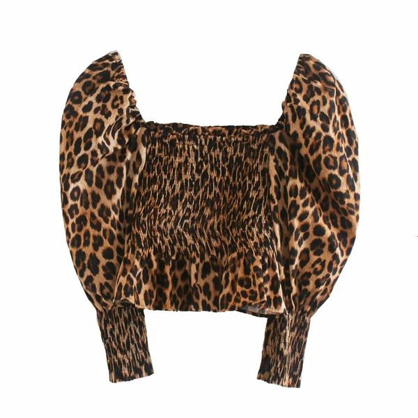 2021 new women vintage leopard stretch blouses mujer fashion square collar puff sleeves ruffle hem elastic smocked 6ai7, White
2021 new women vintage leopard stretch blouses mujer fashion square collar puff sleeves ruffle hem elastic smocked 6ai7, White