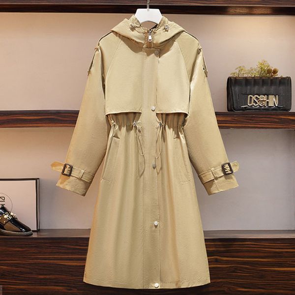 plus size 4xl hooded sleeve women trenches high waist drawstring zipper female long coats epaulet buttons korean lady coat, Tan;black
plus size 4xl hooded sleeve women trenches high waist drawstring zipper female long coats epaulet buttons korean lady coat, Tan;black