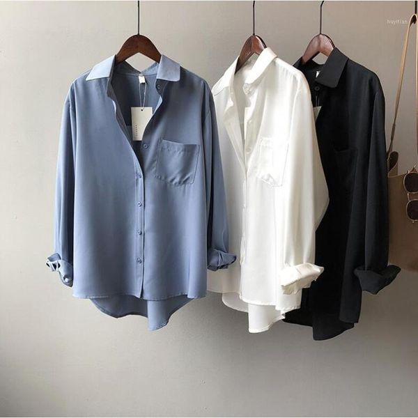new 2020 women autumn winter blouse shirts casual oversize fashionable pockets elegant office lady long cl4521, White
new 2020 women autumn winter blouse shirts casual oversize fashionable pockets elegant office lady long cl4521, White