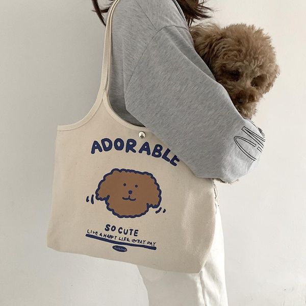 2020 large capacity canvas shoulder bag for women lady handbag cute cartoon beige cotton fabric tote shopping bags eco shoppe
2020 large capacity canvas shoulder bag for women lady handbag cute cartoon beige cotton fabric tote shopping bags eco shoppe
