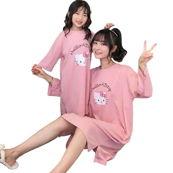 family clothing mom daughter loose nightgown xl cartoon long sleeve night gown girl matching outfits y200713, Blue
family clothing mom daughter loose nightgown xl cartoon long sleeve night gown girl matching outfits y200713, Blue