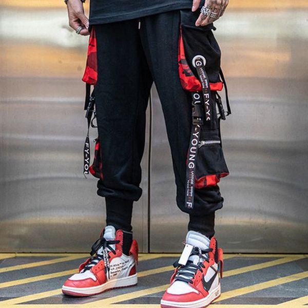 men black joggers pants summer mens hip hop big pockets cargo pants male spring streetwear overalls sweatpants harem pant 201128
men black joggers pants summer mens hip hop big pockets cargo pants male spring streetwear overalls sweatpants harem pant 201128