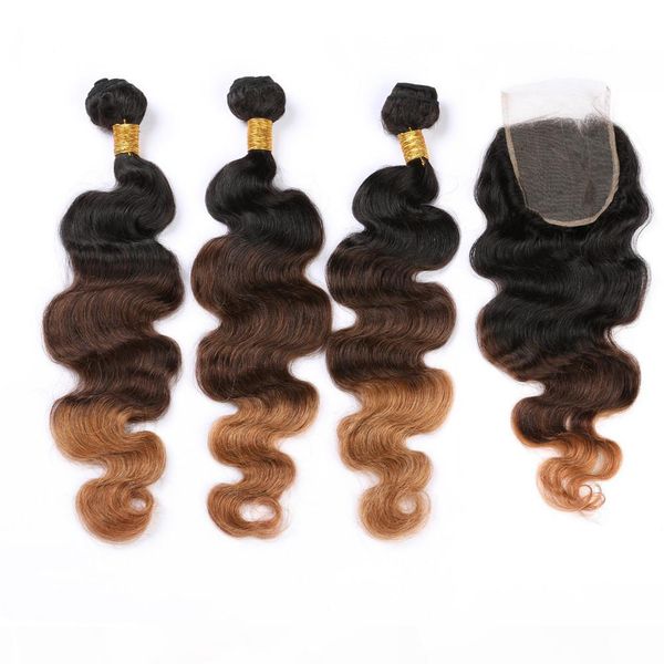 # 1b-27 ombre закрытия с связкой body wave three tone ombre малазийского девы волос ткет dark roots extensions с lace closure 4x4, Black
# 1b-27 ombre закрытия с связкой body wave three tone ombre малазийского девы волос ткет dark roots extensions с lace closure 4x4, Black