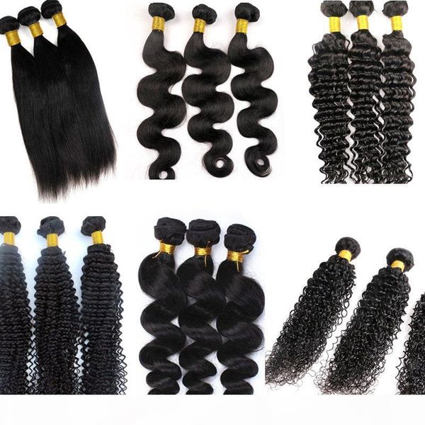 virgin brazilian hair bundles remy human hair weaves 8-40inch straight body wave deep curly loose wave unprocessed hair wefts extensions, Black
virgin brazilian hair bundles remy human hair weaves 8-40inch straight body wave deep curly loose wave unprocessed hair wefts extensions, Black