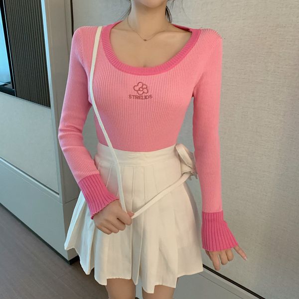 2021 new round collar sleeve solid female autumn short fashion simple fine knitted woman's sweater f1tt, White;black
2021 new round collar sleeve solid female autumn short fashion simple fine knitted woman's sweater f1tt, White;black