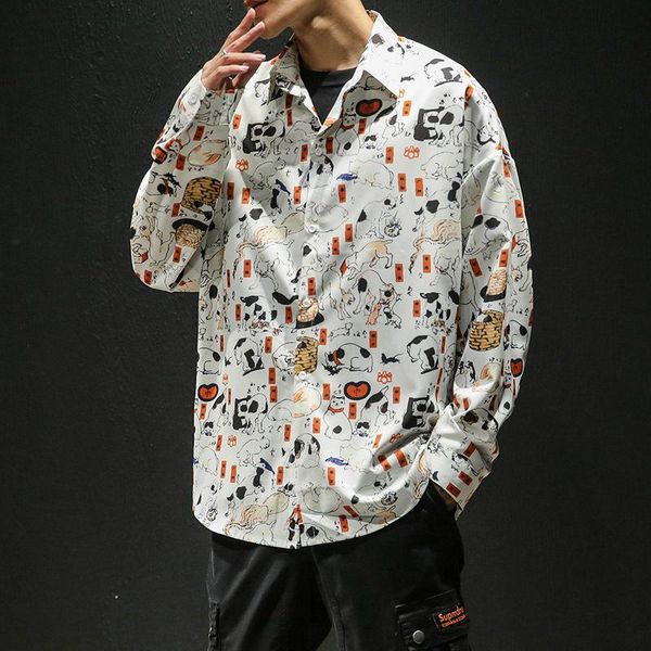 new style mens shirt long sleeve male blouse casual shirts spring autumn loose printed shirts men clothes camisa masculina, White;black
new style mens shirt long sleeve male blouse casual shirts spring autumn loose printed shirts men clothes camisa masculina, White;black