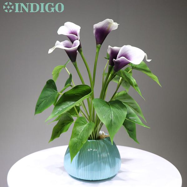 indigo- calla bouquet (18pcs leaves+5pcs flowers +roots) real touch flower (6 colors) calla wedding table flower ing
indigo- calla bouquet (18pcs leaves+5pcs flowers +roots) real touch flower (6 colors) calla wedding table flower ing