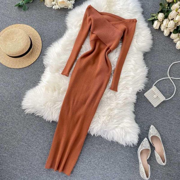 slim 2020 off shoulder cross criss autumn knit sweater midi long dress bodycon party winter women casual elegant vestidos1, Black;gray
slim 2020 off shoulder cross criss autumn knit sweater midi long dress bodycon party winter women casual elegant vestidos1, Black;gray