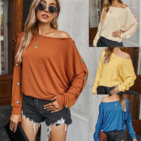 women's t-shirt 2021 women botton solid color for ladies autumn loose style clothes 4 size drop m7951, White
women's t-shirt 2021 women botton solid color for ladies autumn loose style clothes 4 size drop m7951, White
