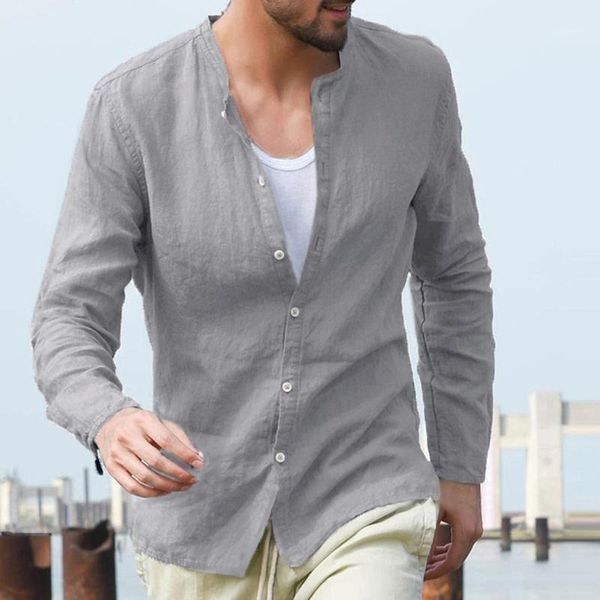 2021 summer men's baggy cotton linen solid button long sleeve retro blouse hawaiian shirt camisas hombre manga larga1, White;black
2021 summer men's baggy cotton linen solid button long sleeve retro blouse hawaiian shirt camisas hombre manga larga1, White;black